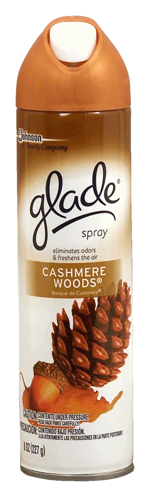 Glade  spray, eliminates odors & freshens the air, cashmere woods Full-Size Picture